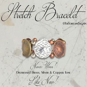 Hammered Look Stretch Bracelet